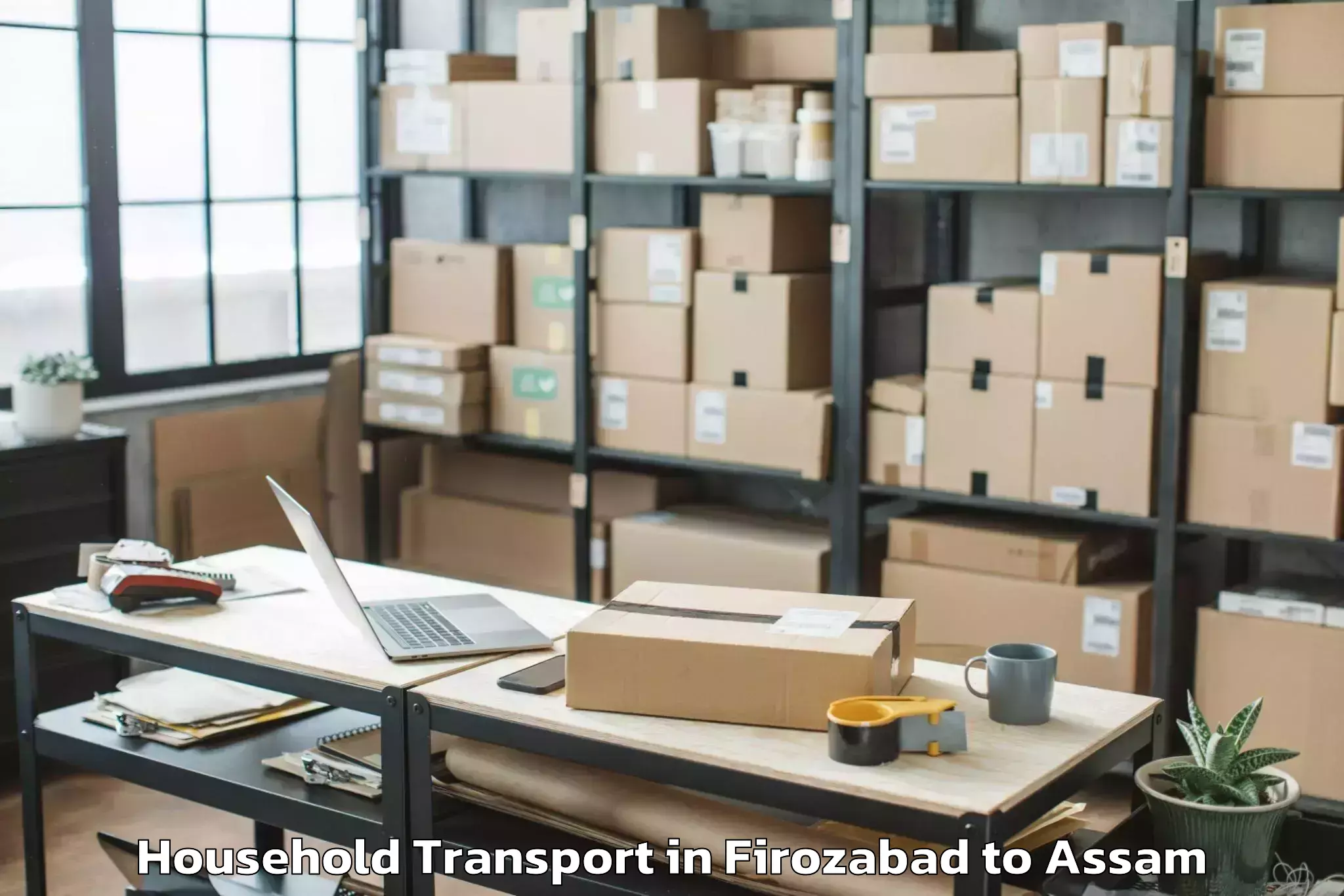 Professional Firozabad to Pachim Nalbari Household Transport